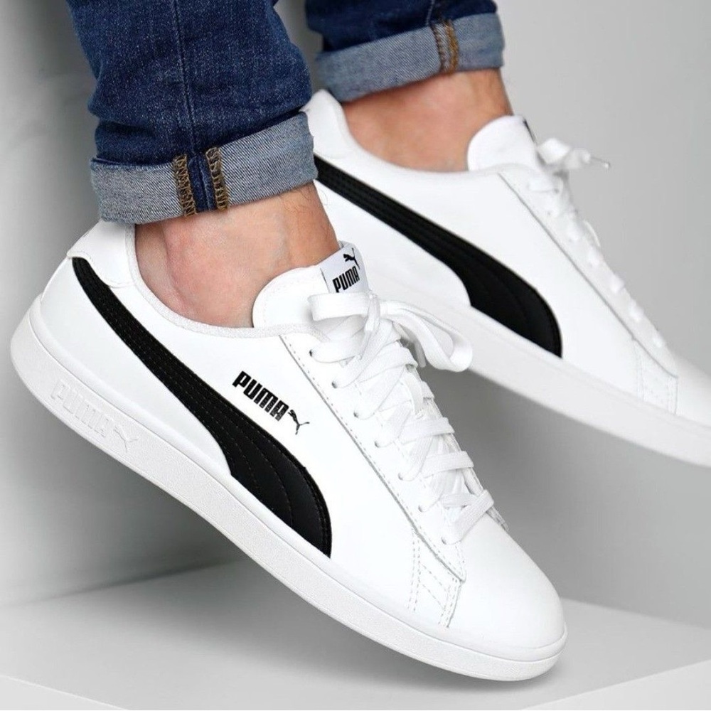 Men's Puma Black & White Sneakers Size 9.5 • LIKE NEW!